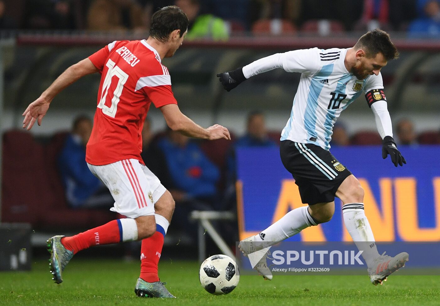 Football friendly Russia vs. Argentina