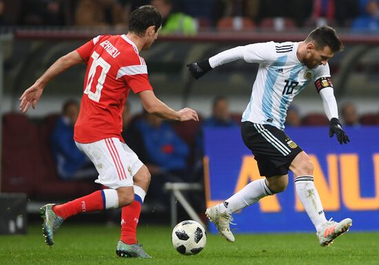 Football friendly Russia vs. Argentina