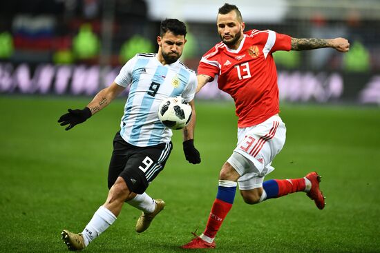 Football friendly Russia vs. Argentina