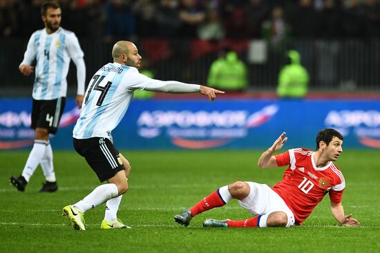 Football friendly Russia vs. Argentina