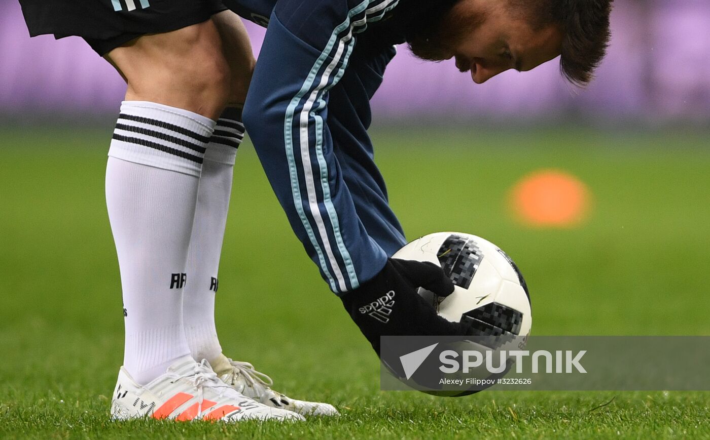 Football friendly Russia vs. Argentina