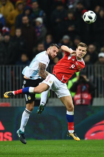 Football friendly Russia vs. Argentina