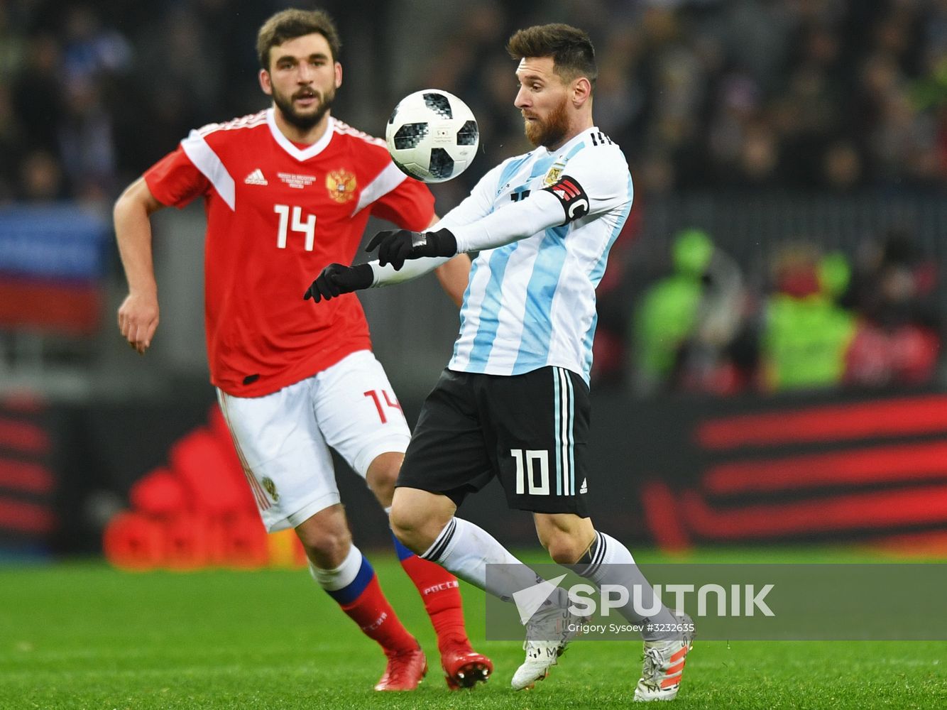 Football friendly Russia vs. Argentina