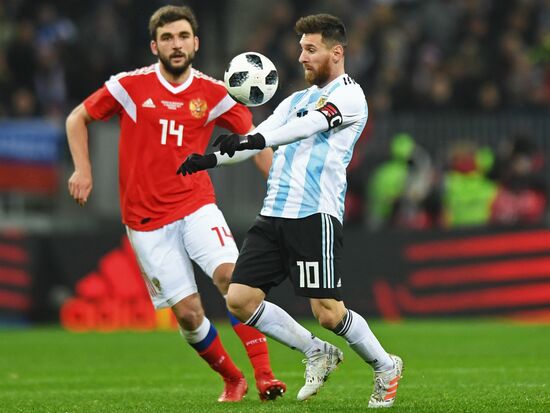 Football friendly Russia vs. Argentina