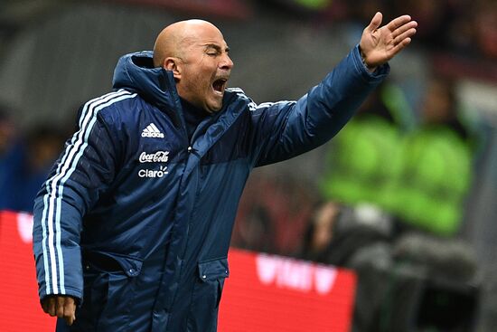 Football friendly Russia vs. Argentina