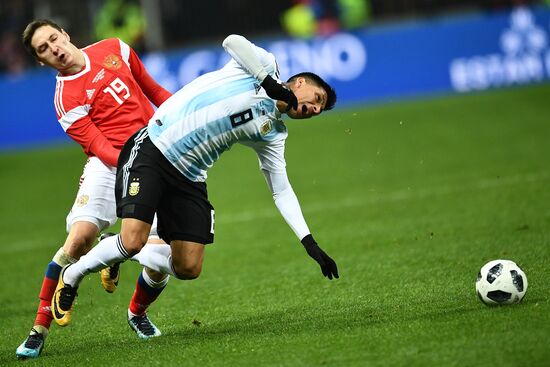 Football friendly Russia vs. Argentina