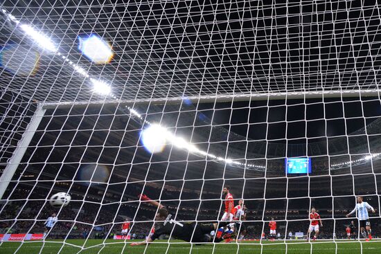 Football friendly Russia vs. Argentina