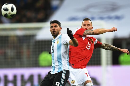 Football friendly Russia vs. Argentina