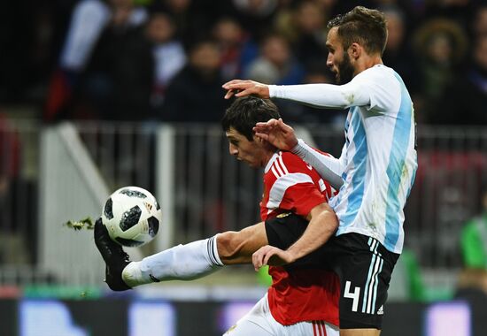 Football friendly Russia vs. Argentina