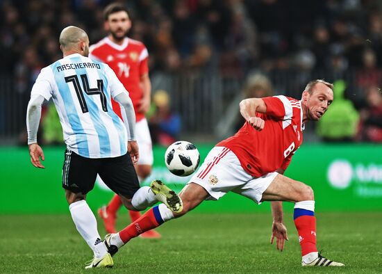 Football friendly Russia vs. Argentina