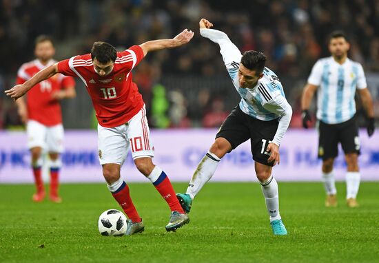Football friendly Russia vs. Argentina