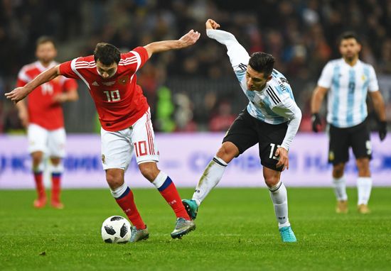 Football friendly Russia vs. Argentina