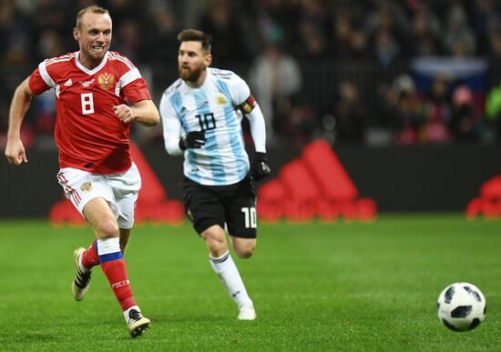 Football friendly Russia vs. Argentina