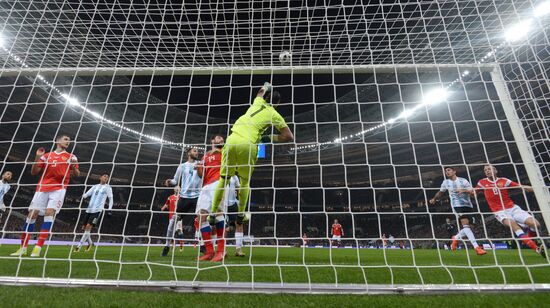 Football friendly Russia vs. Argentina