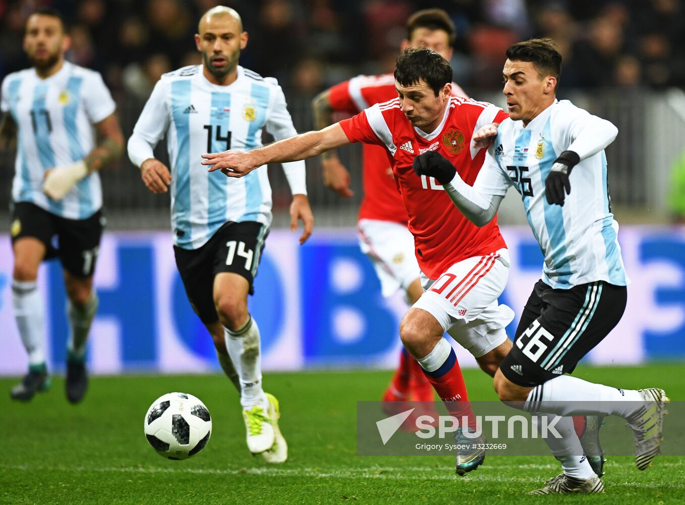 Football friendly Russia vs. Argentina