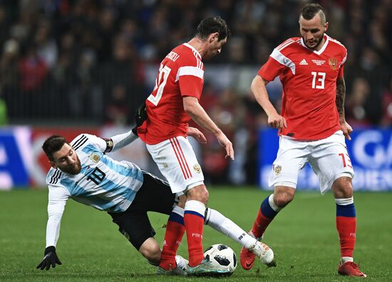 Football friendly Russia vs. Argentina