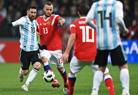 Football friendly Russia vs. Argentina