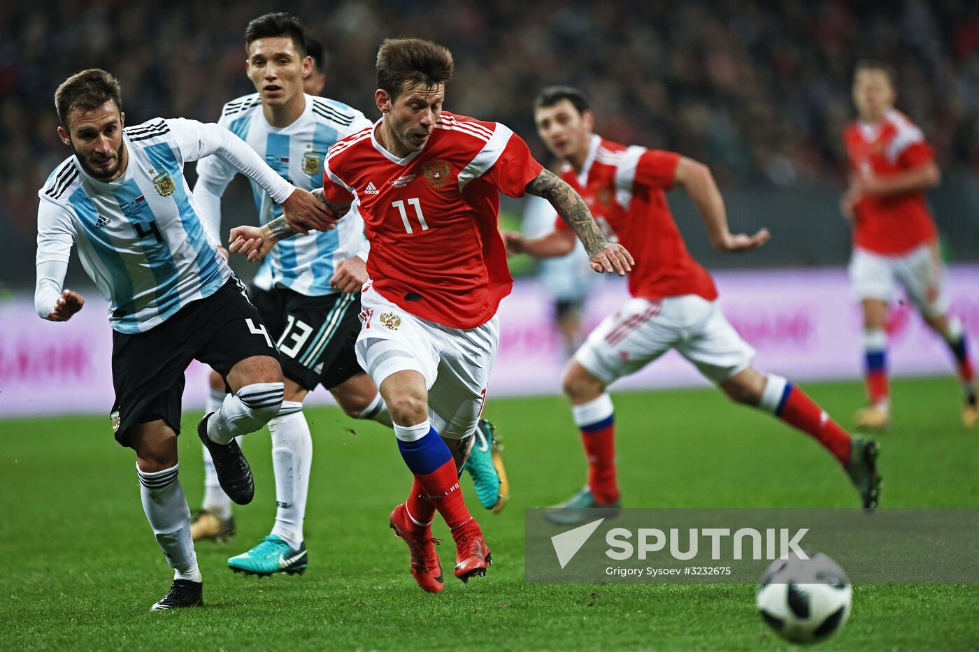 Football friendly Russia vs. Argentina