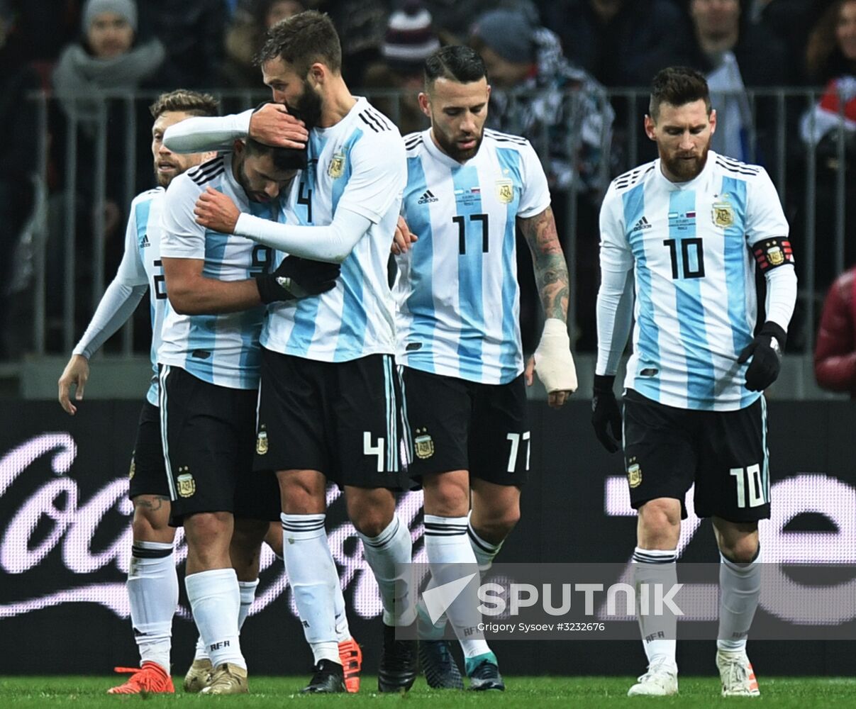 Football friendly Russia vs. Argentina