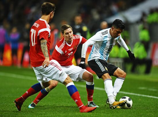 Football friendly Russia vs. Argentina