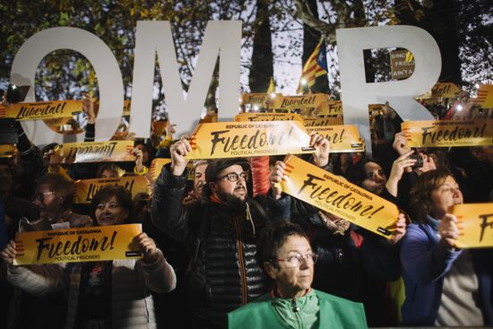 Pro-Catalonia independence rally in Barcelona