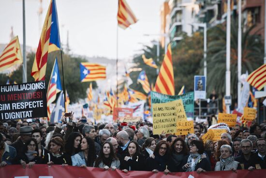 Pro-Catalonia independence rally in Barcelona