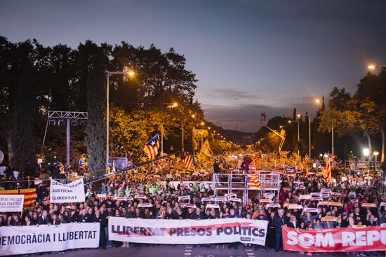 Pro-Catalonia independence rally in Barcelona