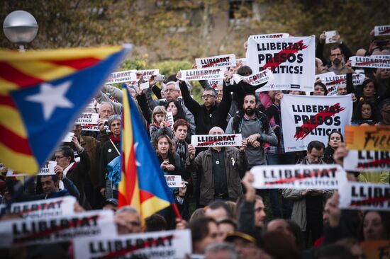 Pro-Catalonia independence rally in Barcelona