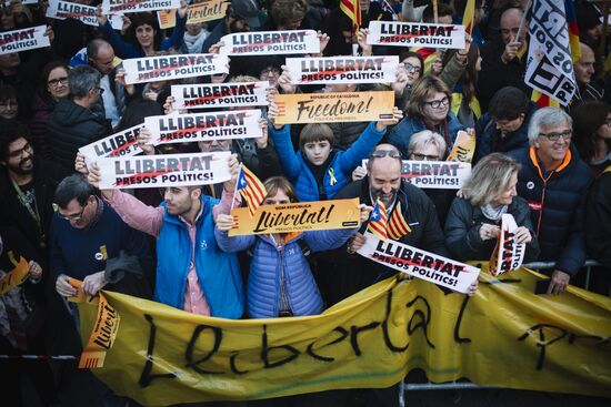 Pro-Catalonia independence rally in Barcelona