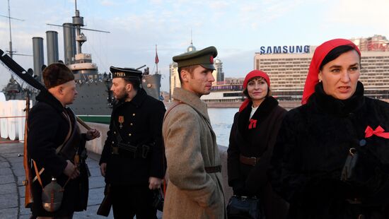 Petrograd 1917 historical reenactment