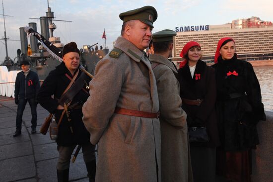Petrograd 1917 historical reenactment