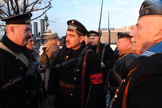 Petrograd 1917 historical reenactment