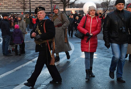 Petrograd 1917 historical reenactment