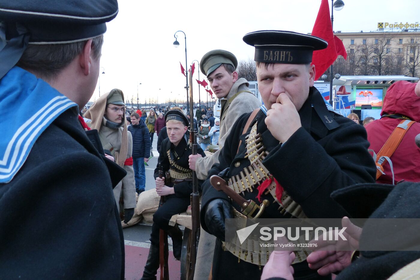 Petrograd 1917 historical reenactment