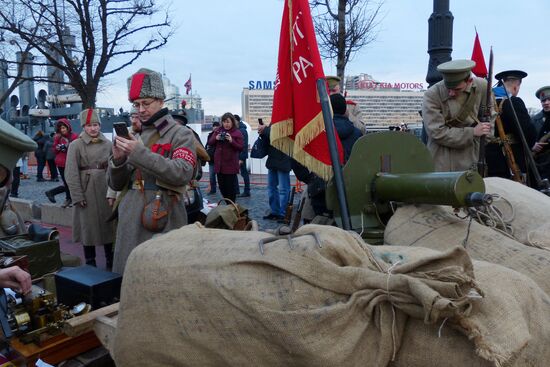 Petrograd 1917 historical reenactment
