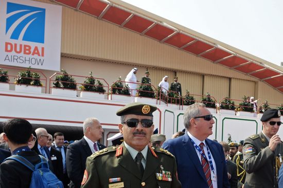 Russian Deputy Prime Minister Dmitry Rogozin visits Dubai Airshow 2017