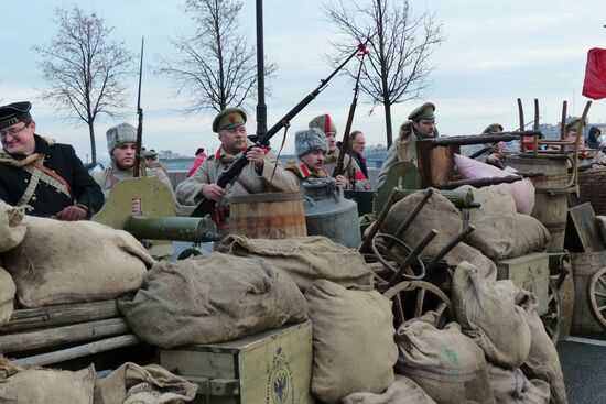 Petrograd 1917 historical reenactment