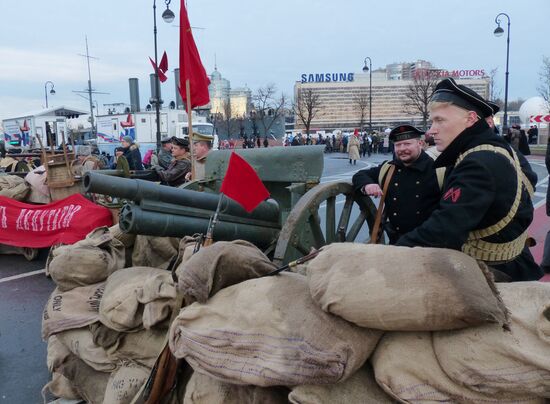 Petrograd 1917 historical reenactment