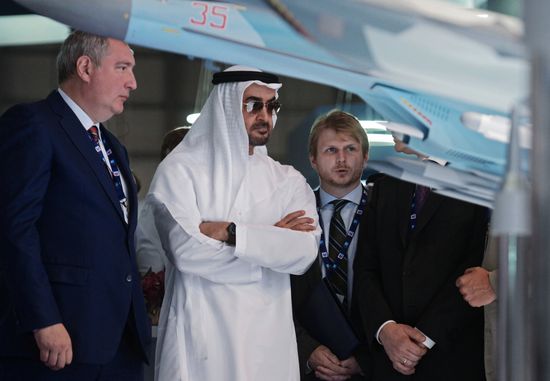Russian Deputy Prime Minister Dmitry Rogozin visits Dubai Airshow 2017