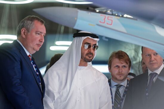 Russian Deputy Prime Minister Dmitry Rogozin visits Dubai Airshow 2017