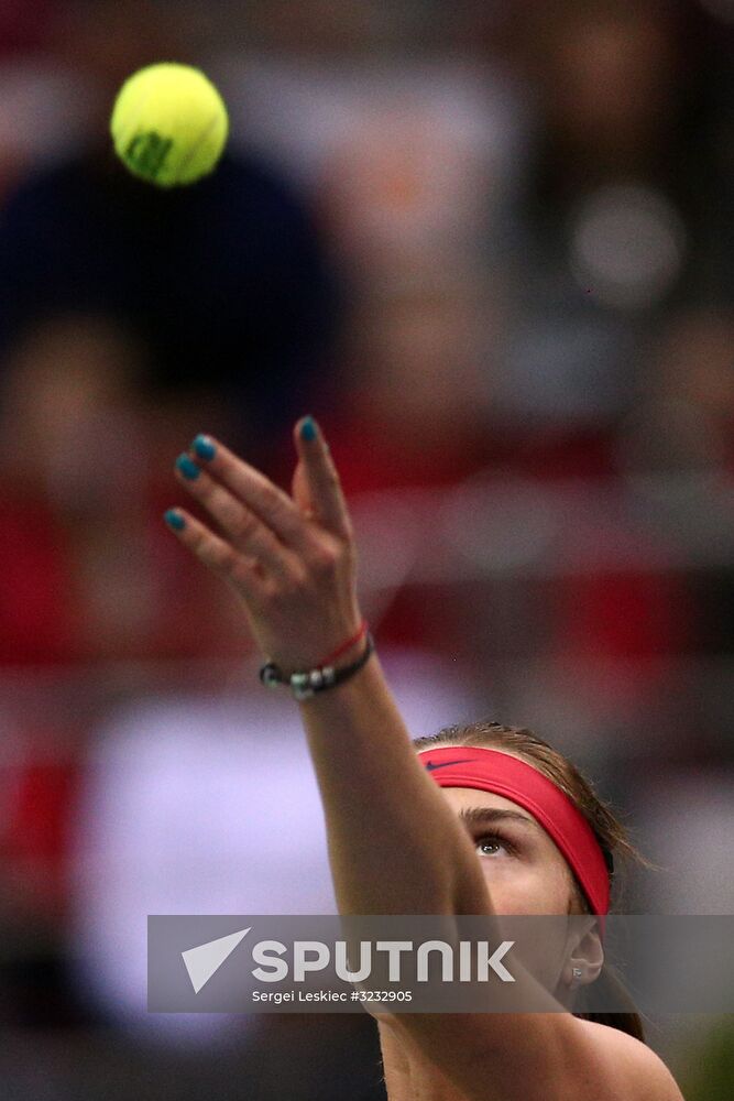 Tennis. Fed Cup final. Belarus vs. USA. Day two