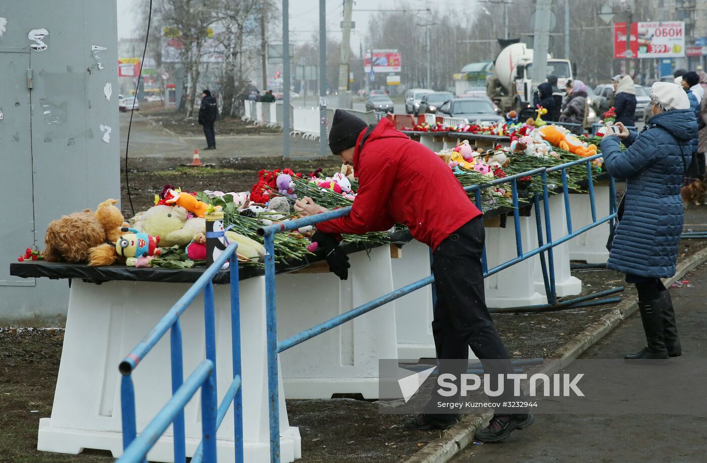 Residential building collapse site in Izhevsk