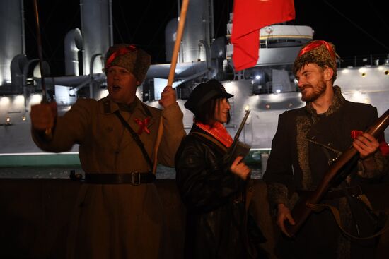 Petrograd 1917 historical reenactment