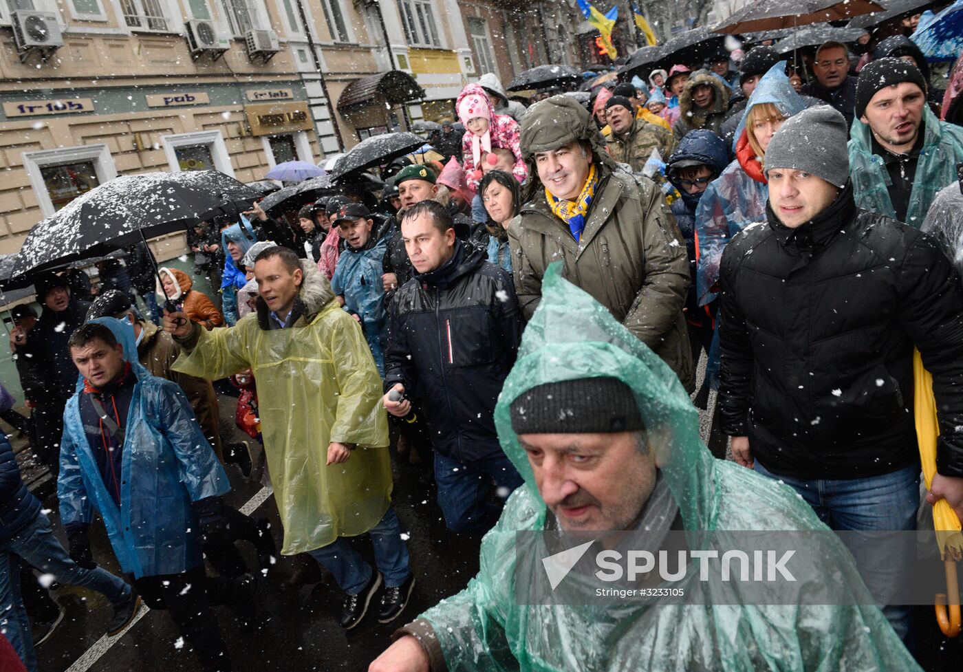 Mikheil Saakashvili supporters stage rally in Kiev