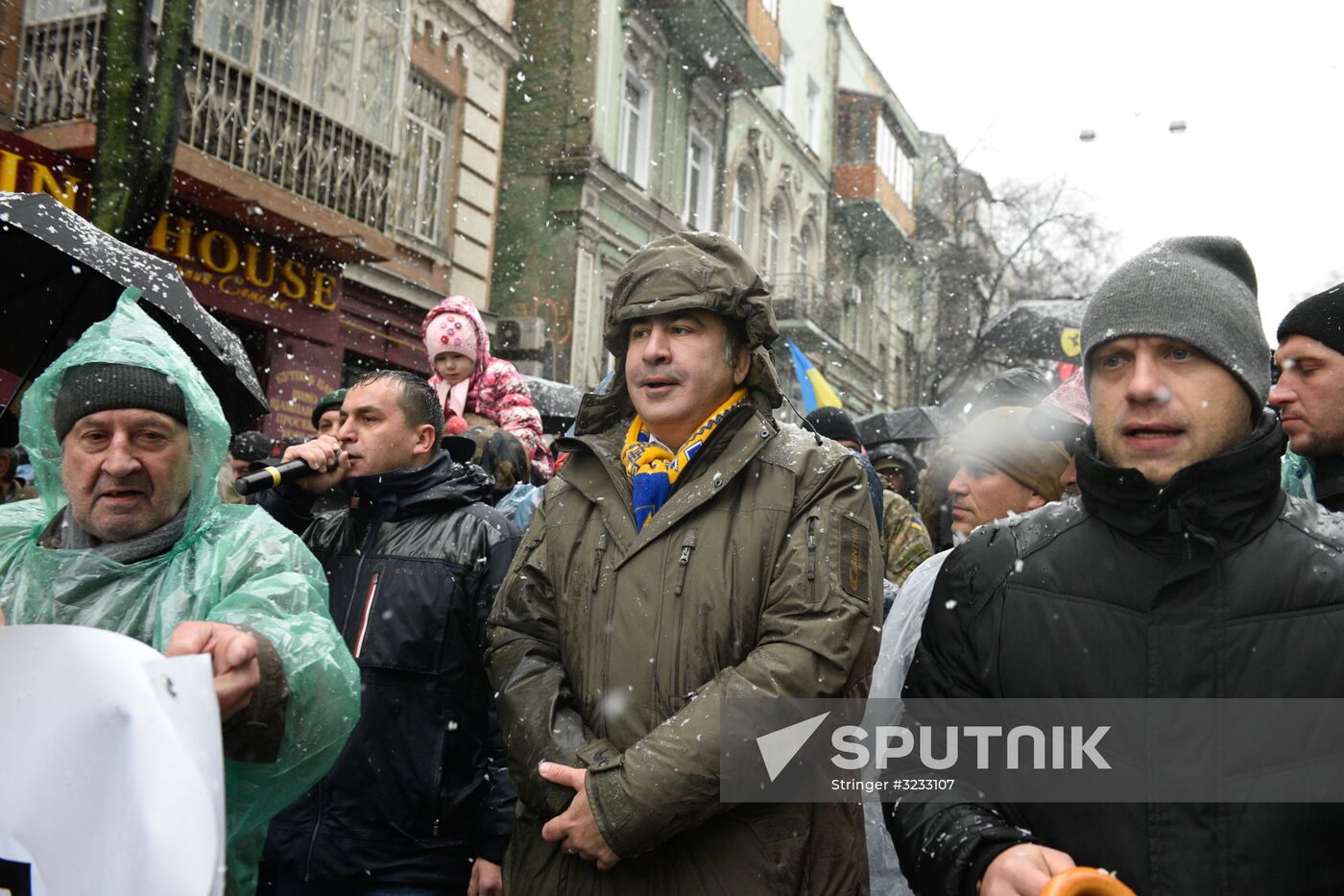 Mikheil Saakashvili supporters stage rally in Kiev