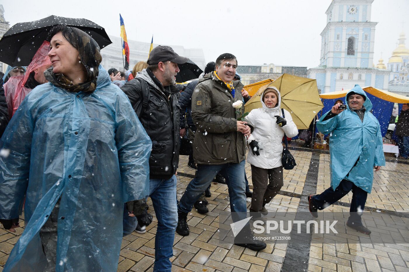 Mikheil Saakashvili supporters stage rally in Kiev