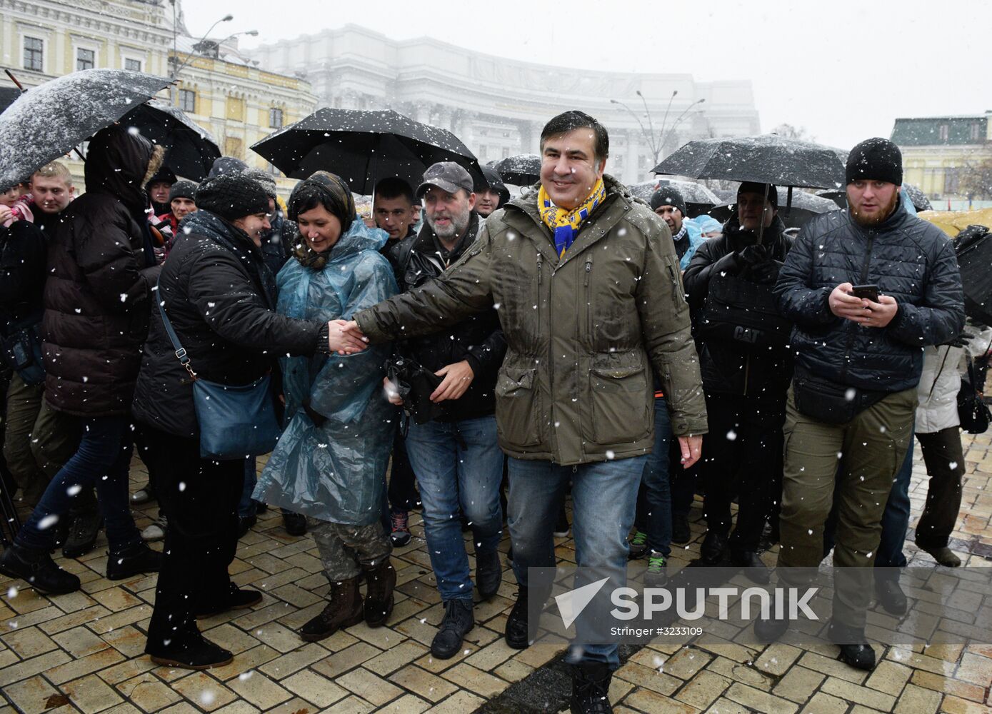 Mikheil Saakashvili supporters stage rally in Kiev