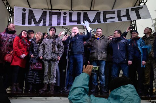 Mikheil Saakashvili supporters stage rally in Kiev