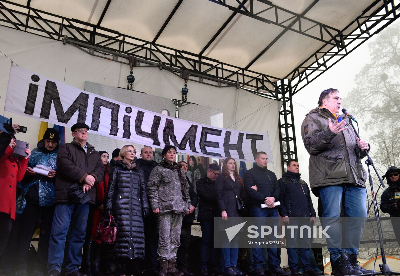 Mikheil Saakashvili supporters stage rally in Kiev