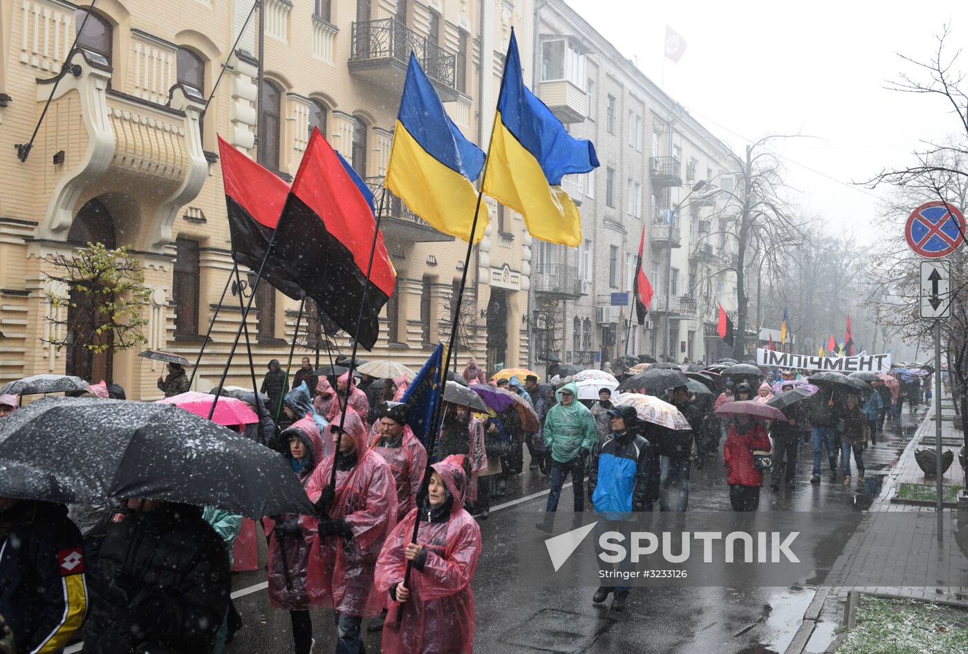 Mikheil Saakashvili supporters stage rally in Kiev